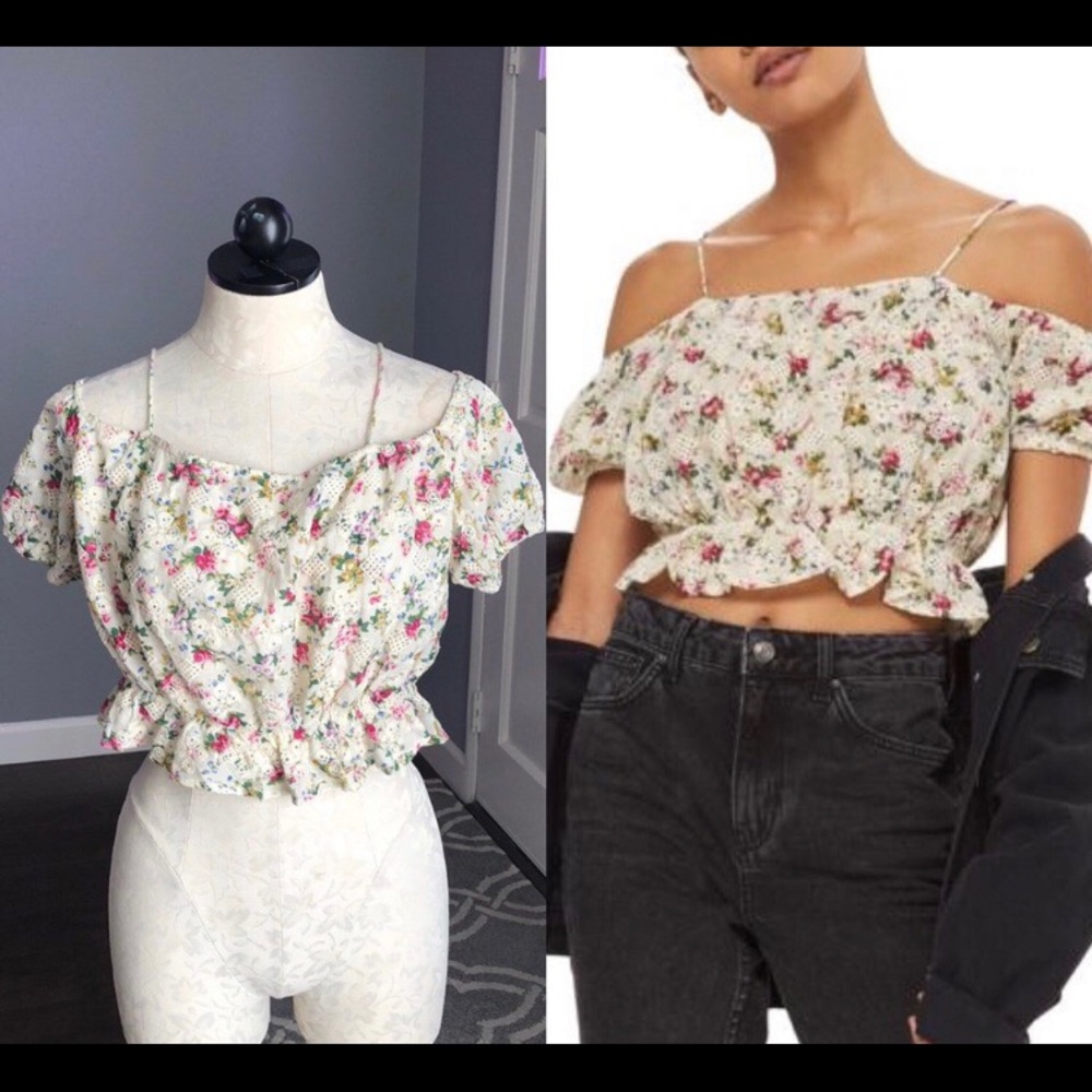 Topshop off the shoulder top